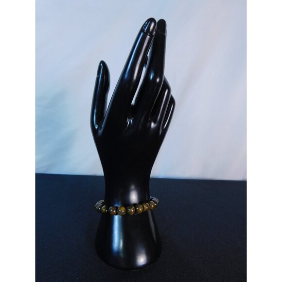 Tiger Eye Bracelet 8mm Stretch Gold - New - Witchcore Earth - Picture 8 of 12